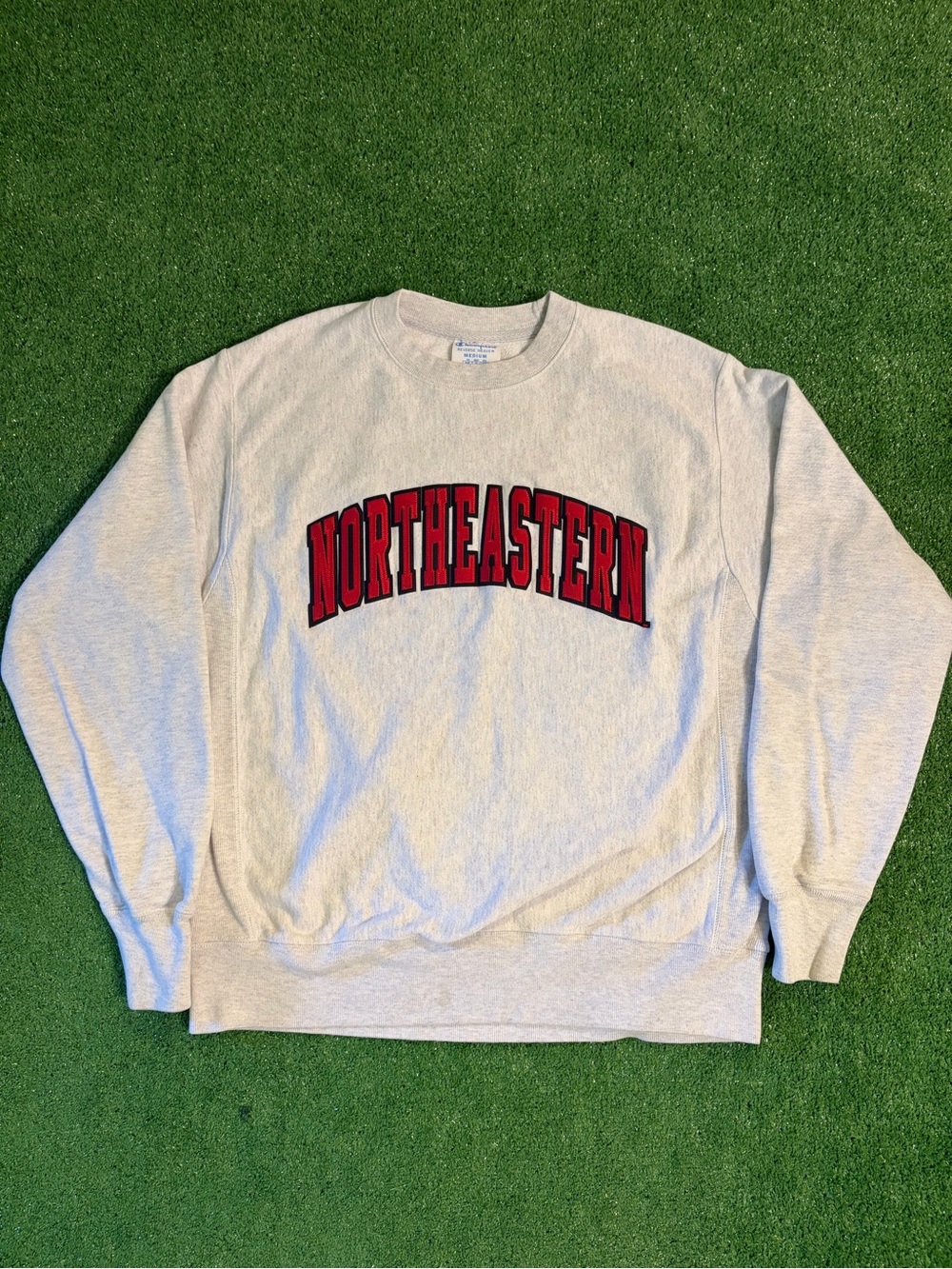 Vintage Champion Northeastern University Reverse Weave Crewneck Sweater